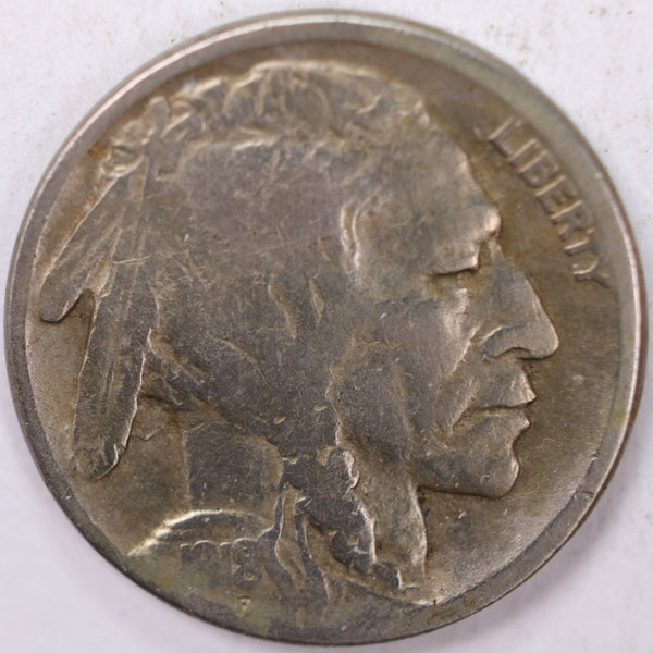 1918-S Buffalo Nickel, Good Circulated Coin, Store Sale #N918S01