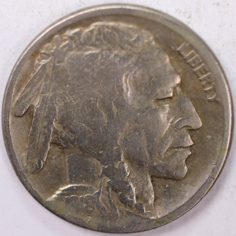 1918-S Buffalo Nickel, Good Circulated Coin, Store Sale