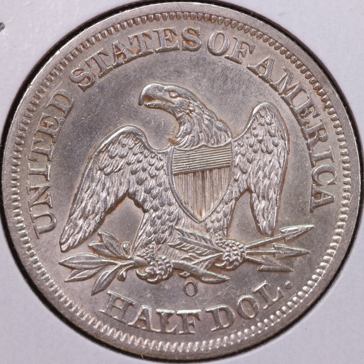 1848-O Liberty Seated Half Dollar, Mint State Uncirculated Coin. Store #14135