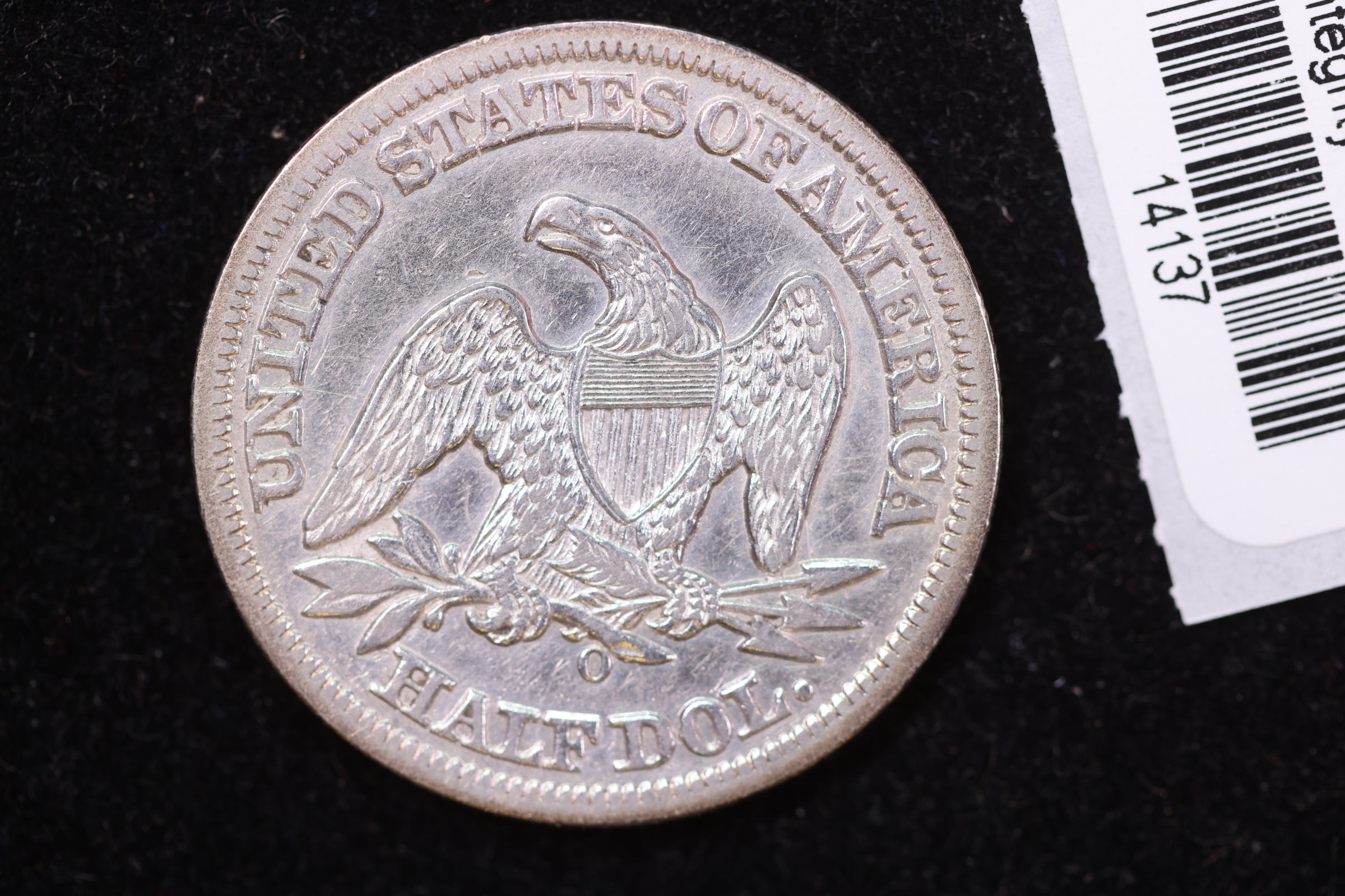 1849-O Liberty Seated Half Dollar, Affordable Circulated Coin. Store #14137