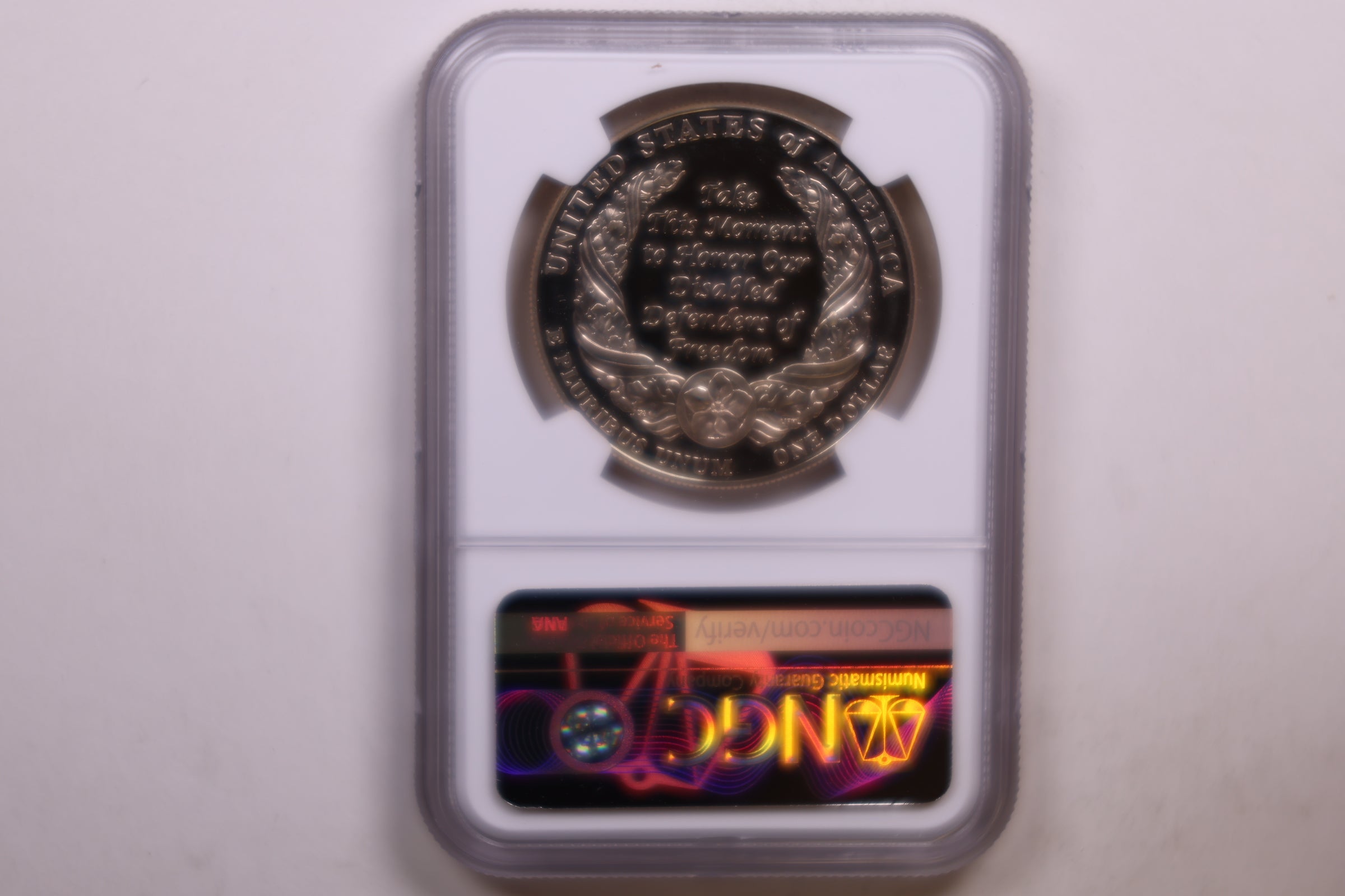 2010-W Disabled Veterans Dollar, NGC PF-69 Ultra Cameo, Store #GMC381