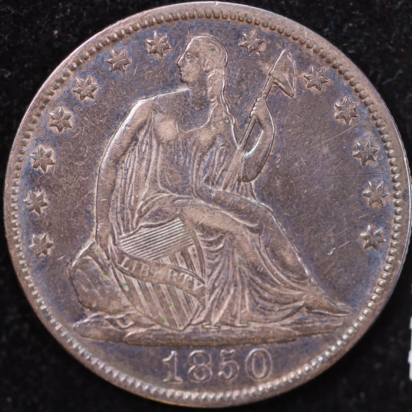 1850-O Liberty Seated Half Dollar, About Uncirculated Coin, Store #HR1927