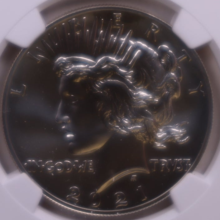 2021 Commemorative Peace Dollar, NGC MS-70 High Relief, Store #GMC383