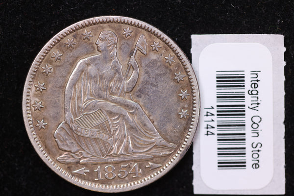 1854-O Seated Liberty Half Dollar,  Affordable Circulated Coin, Store #14144