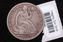 1854-O Seated Liberty Half Dollar,  Affordable Circulated Coin, Store