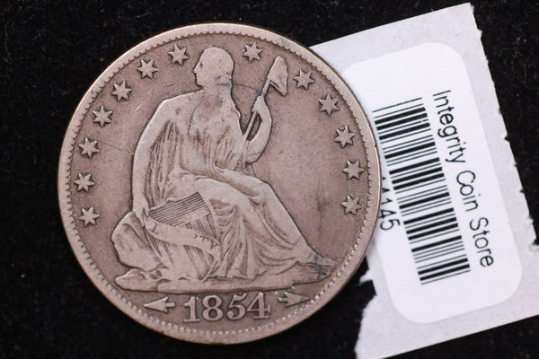 1854-O Seated Liberty Half Dollar,  Affordable Circulated Coin, Store #14145