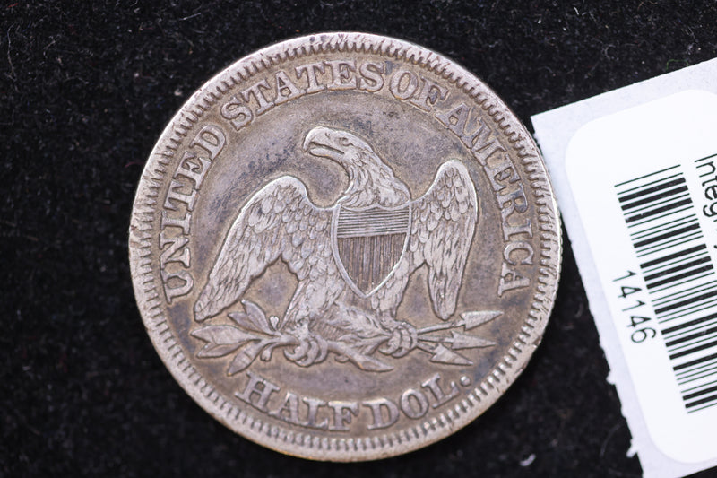 1855 Seated Liberty Half Dollar, Nice Strike, Circulated Coin, Store