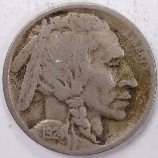 1924-D Buffalo Nickel, Fine Circulated Coin, Store Sale #N924D01