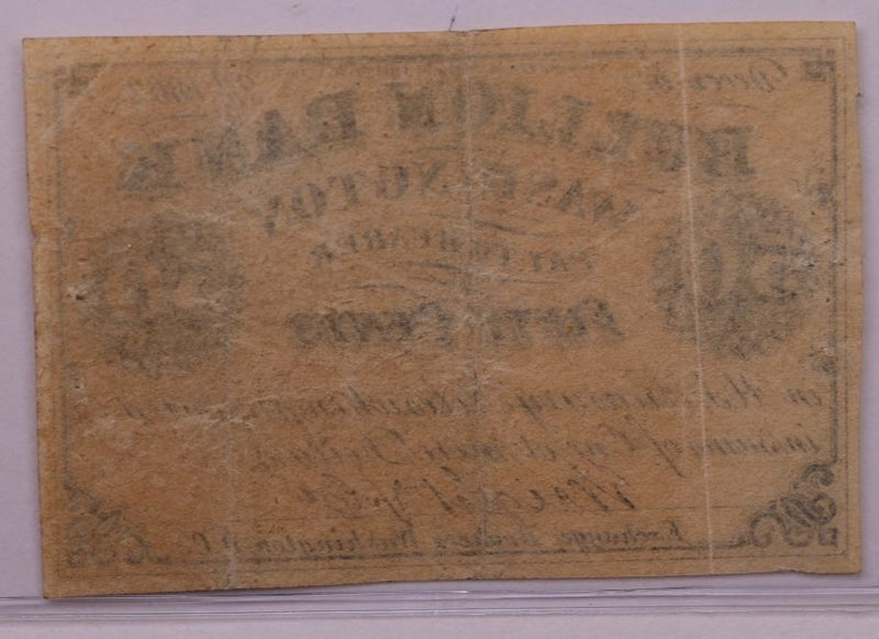 1862 50 Cents, BULLION BANK., WASHINGTON D.C., STORE