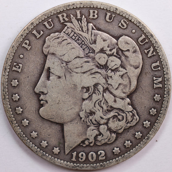 1902 Morgan Dollar, Very Good Circulated Coin, Store #DR0753