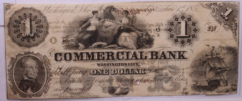 185_ $1, COMMERCIAL BANK., WASHINGTON D.C., STORE