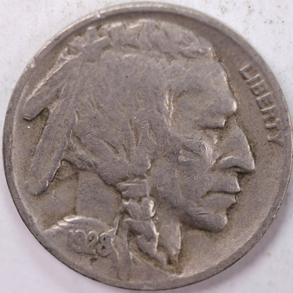 1928-D Buffalo Nickel, Fine Circulated Coin, Store Sale #N928D01
