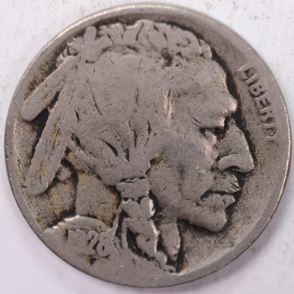 1928-D Buffalo Nickel, Very Good Circulated Coin, Store Sale #N928D02
