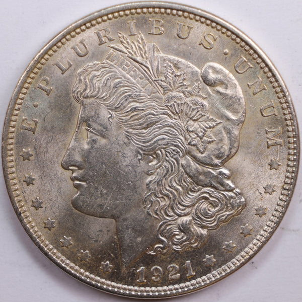 1921 Morgan Dollar, Mint State Uncirculated Coin, Store #DR0746