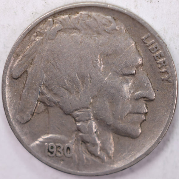 1930-S Buffalo Nickel, Fine Circulated Coin, Store Sale #N930S01
