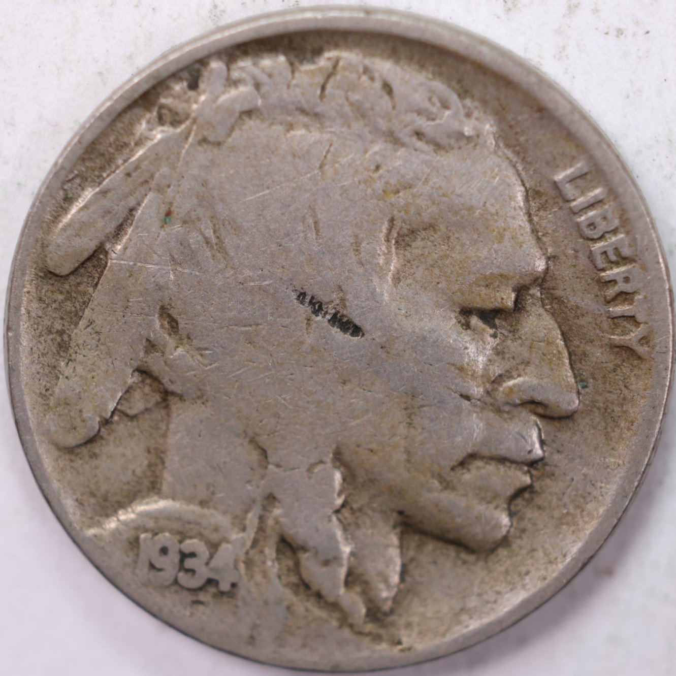 1934-D Buffalo Nickel, Very Good Circulated Coin, Store Sale #N934D01
