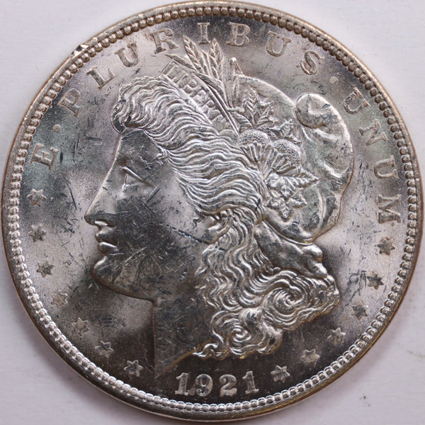 1921 Morgan Dollar, Mint State Uncirculated Coin, Store #DR0743
