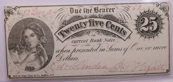 25 Cents, LINDEN SCRIPT., STORE #18552