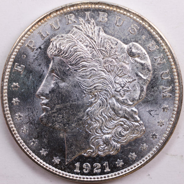 1921-D Morgan Dollar, Mint State Uncirculated Coin, Store #DR0742