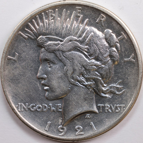 1921 Peace Dollar, Mint State Uncirculated Coin, Store #DR0738