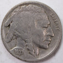 1937 Buffalo Nickel, Very Good Circulated Coin, Store Sale
