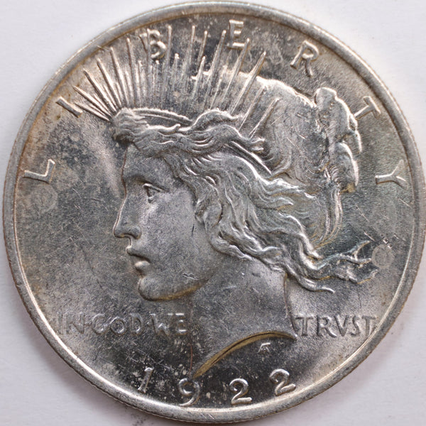 1922 Peace Dollar, Mint State Uncirculated Coin, Store #DR0734