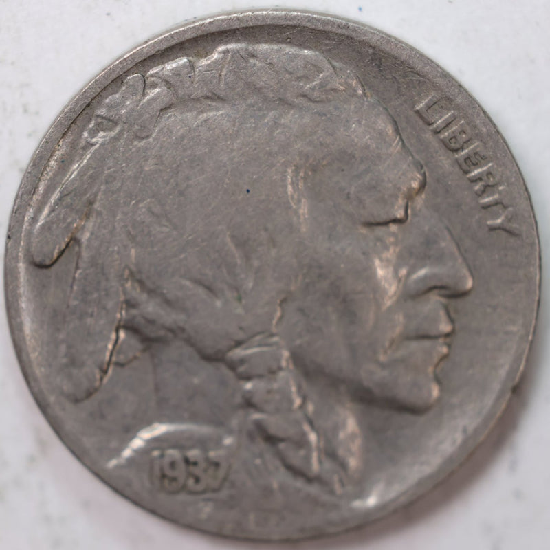 1937-S Buffalo Nickel, Very Good Circulated Coin, Store Sale