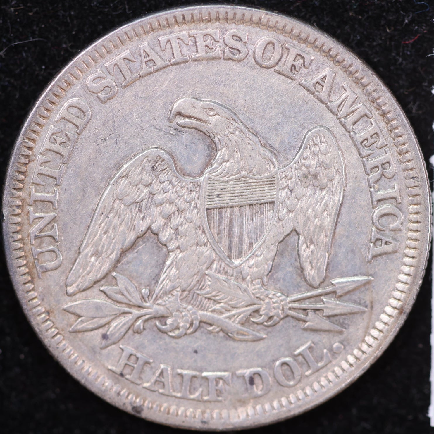 1857 Liberty Seated Half Dollar, Extra Fine+ Circulated Coin, Store #HR1952