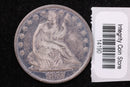 1857-O Seated Liberty Half Dollar, Affordable Collectible Circulated Coin, Store