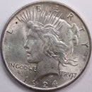 1924 Peace Dollar, Mint State Uncirculated Coin, Store