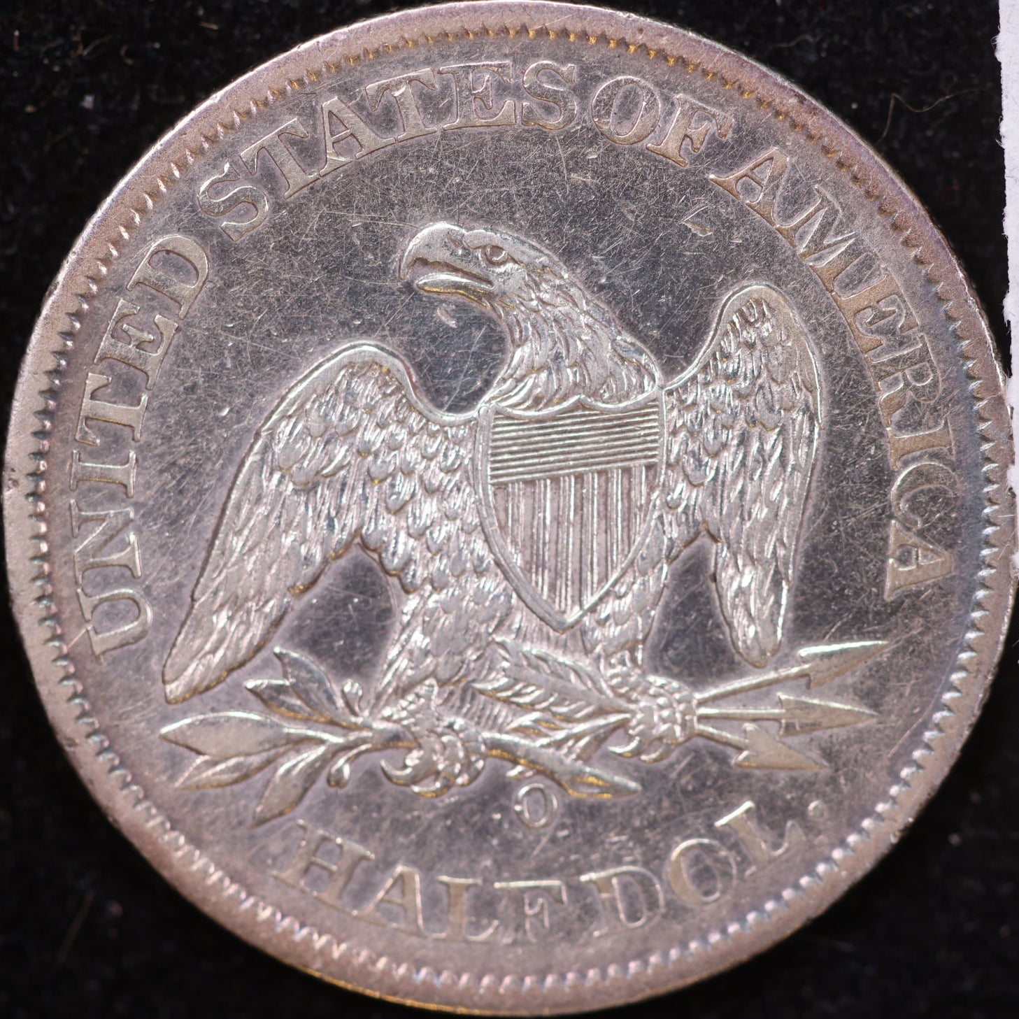 1860-O Liberty Seated Half Dollar, About Uncirculated Coin, Store #HR1968