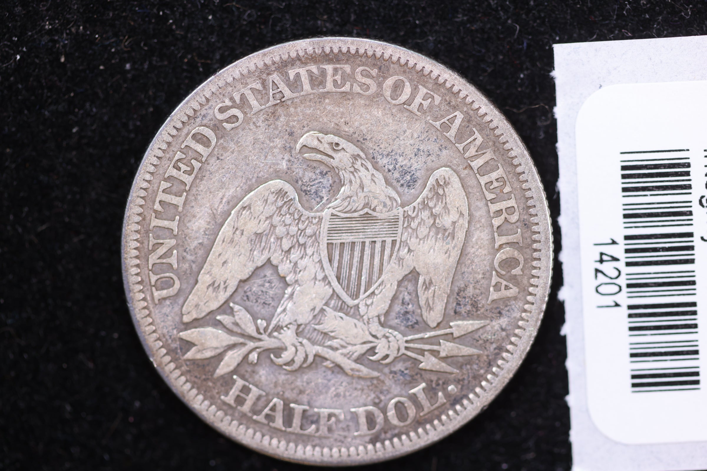1861 Seated Liberty Half Dollar, Affordable Collectible Circulated Coin, Store #14201