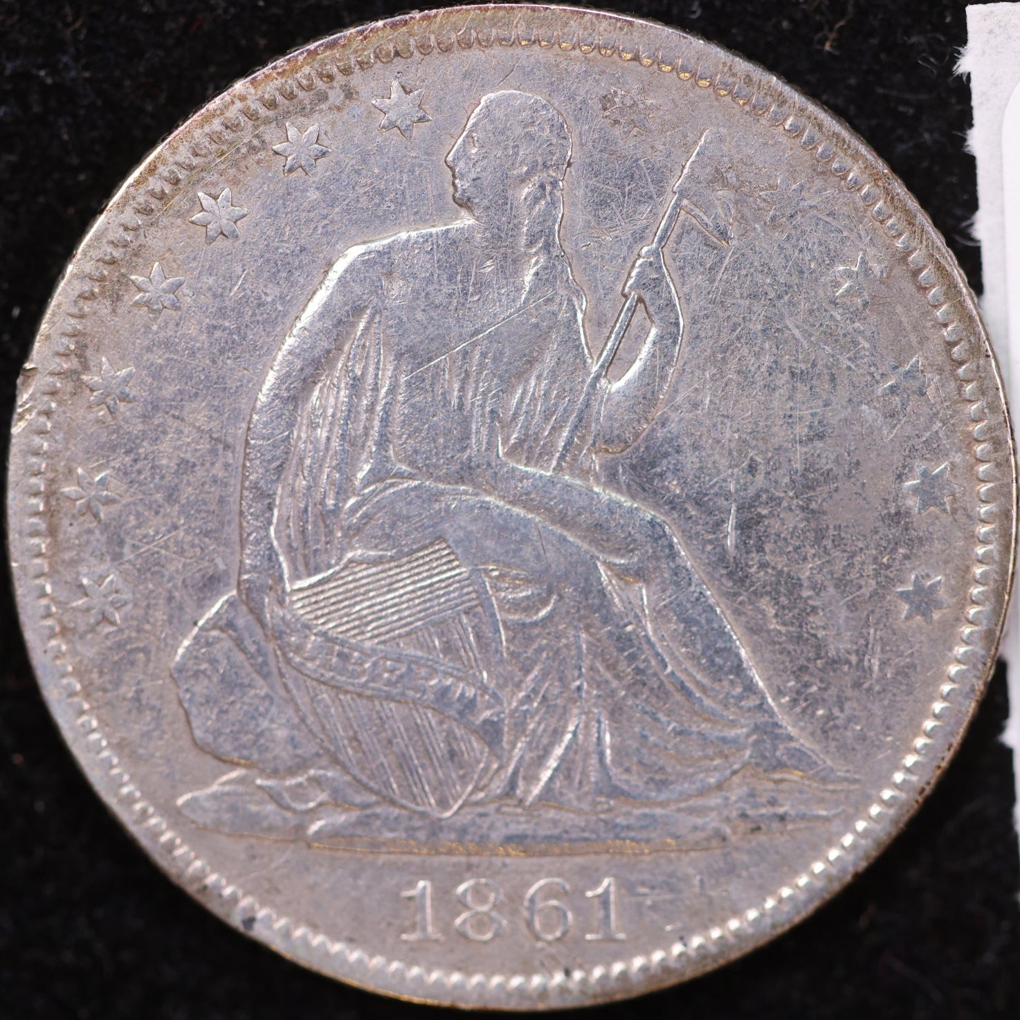 1861-O Seated Liberty Half Dollar, Very Fine Circulated Coin, Store #HR1970