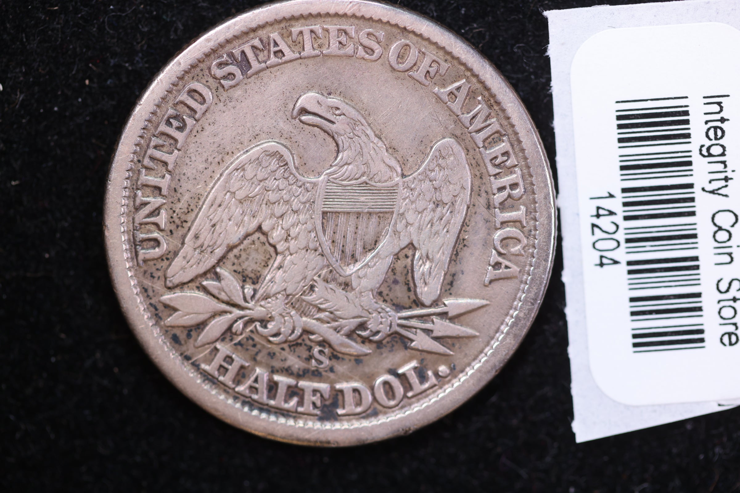 1862-S Seated Liberty Half Dollar, Very Fine Circulated Coin, Store #14204