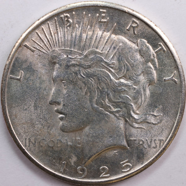 1925 Peace Dollar, Mint State Uncirculated Coin, Store #DR0703