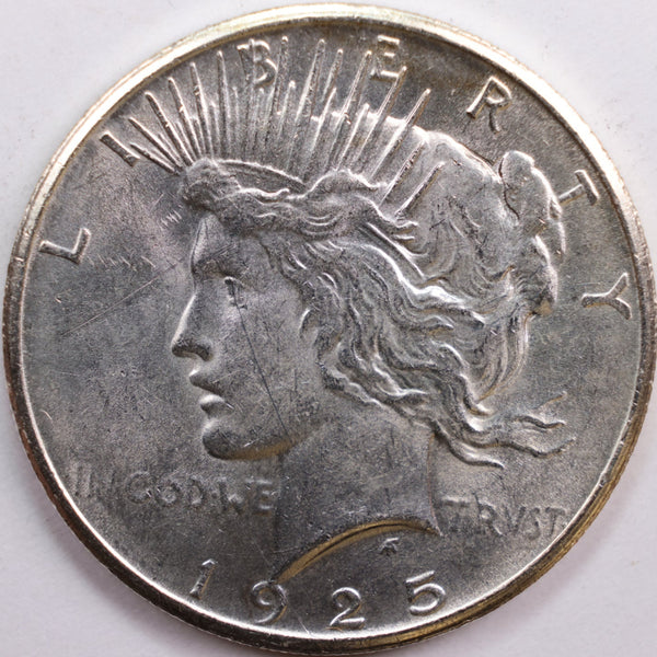 1925 Peace Dollar, Mint State Uncirculated Coin, Store #DR0702