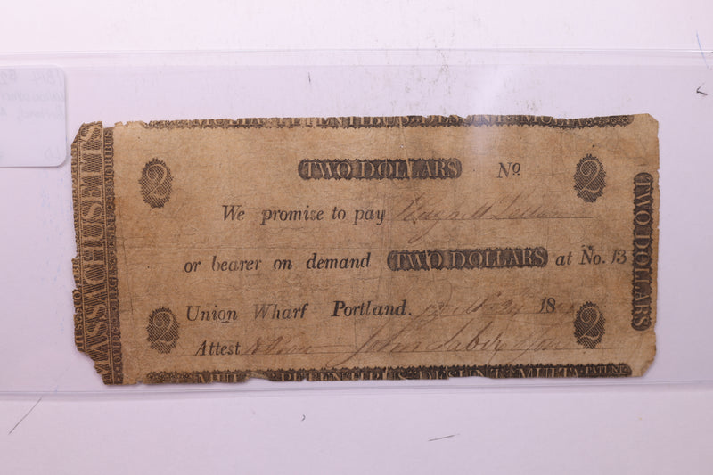 1814 $2, Union Wharf., Portland, MASS., Store