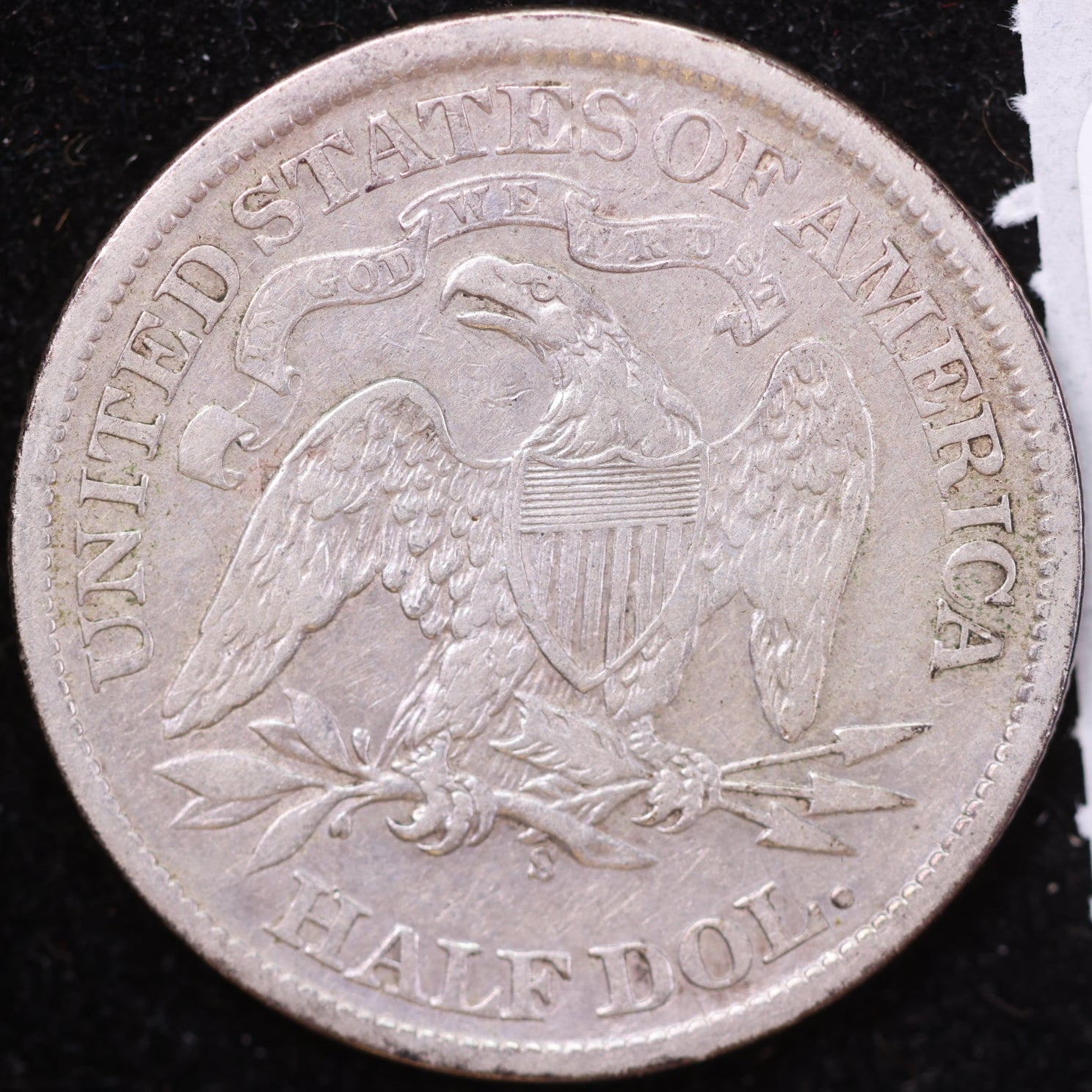 1867-S Liberty Seated Half Dollar, Extra Fine+ Circulated Coin, Store #HR1987