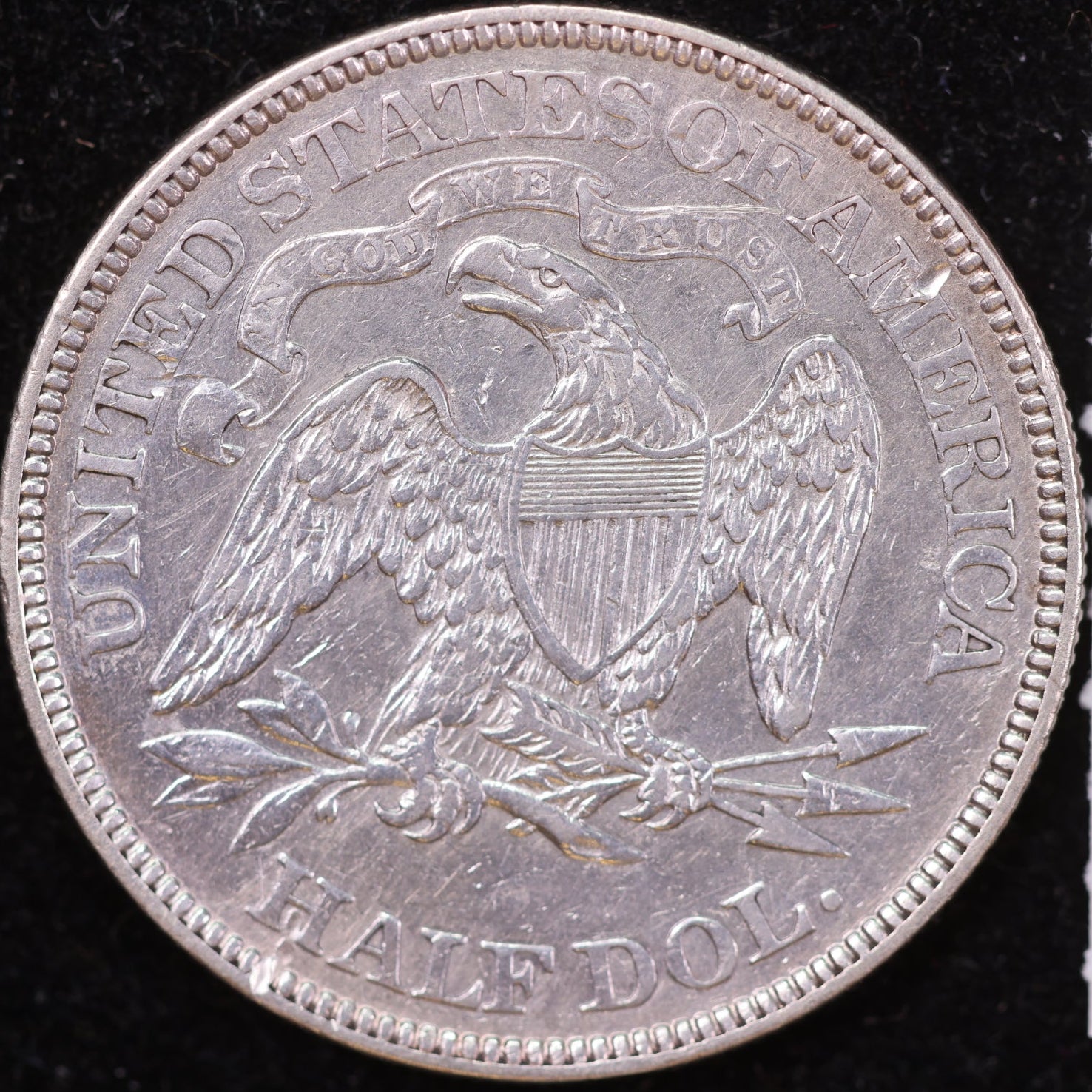 1868 Liberty Seated Half Dollar, Affordable Collectible Circulated Coin, Store #HR1988