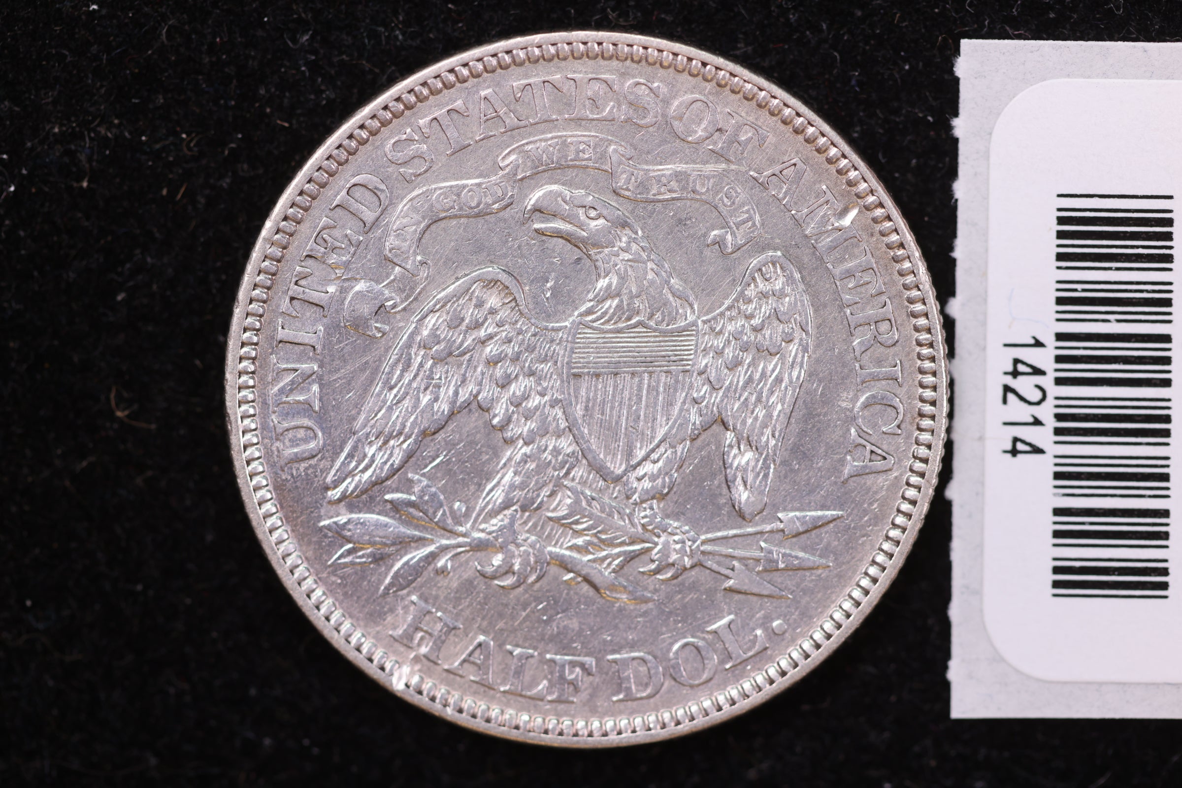 1868 Seated Liberty Half Dollar, Affordable Collectible Circulated Coin, Store #14214
