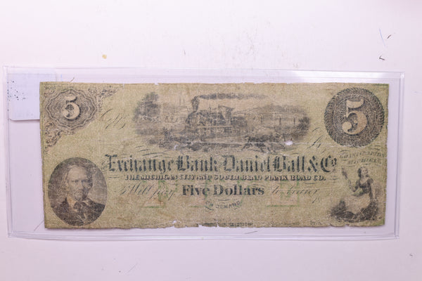 1854 $5, David Ball & CO., Grand Rapids, MICH., Store #18598