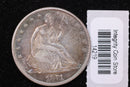 1871 Seated Liberty Half Dollar, Affordable Collectible Circulated Coin, Store