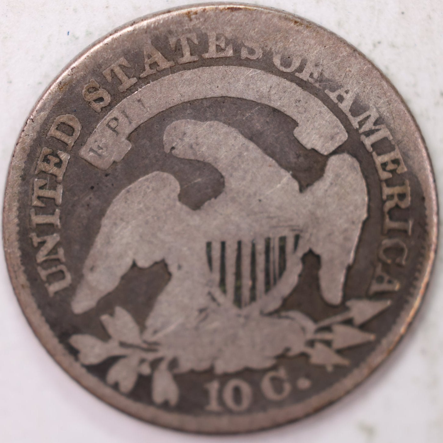 1833 Cap Bust Silver Dime, Very Fine Circulated Coin, Store #d833.01