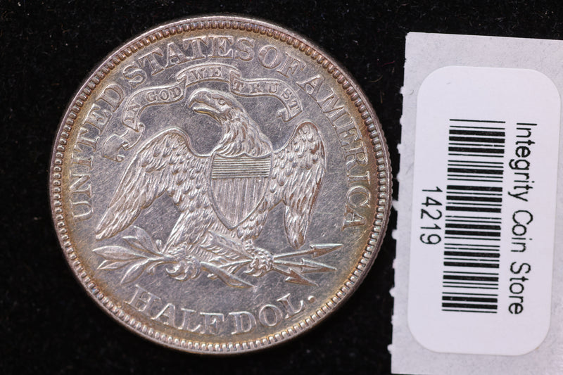 1871 Seated Liberty Half Dollar, Affordable Collectible Circulated Coin, Store