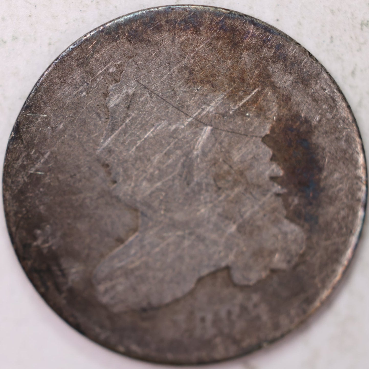 1834 Cap Bust Silver Dime, Fair Circulated Coin, Store #d834.02