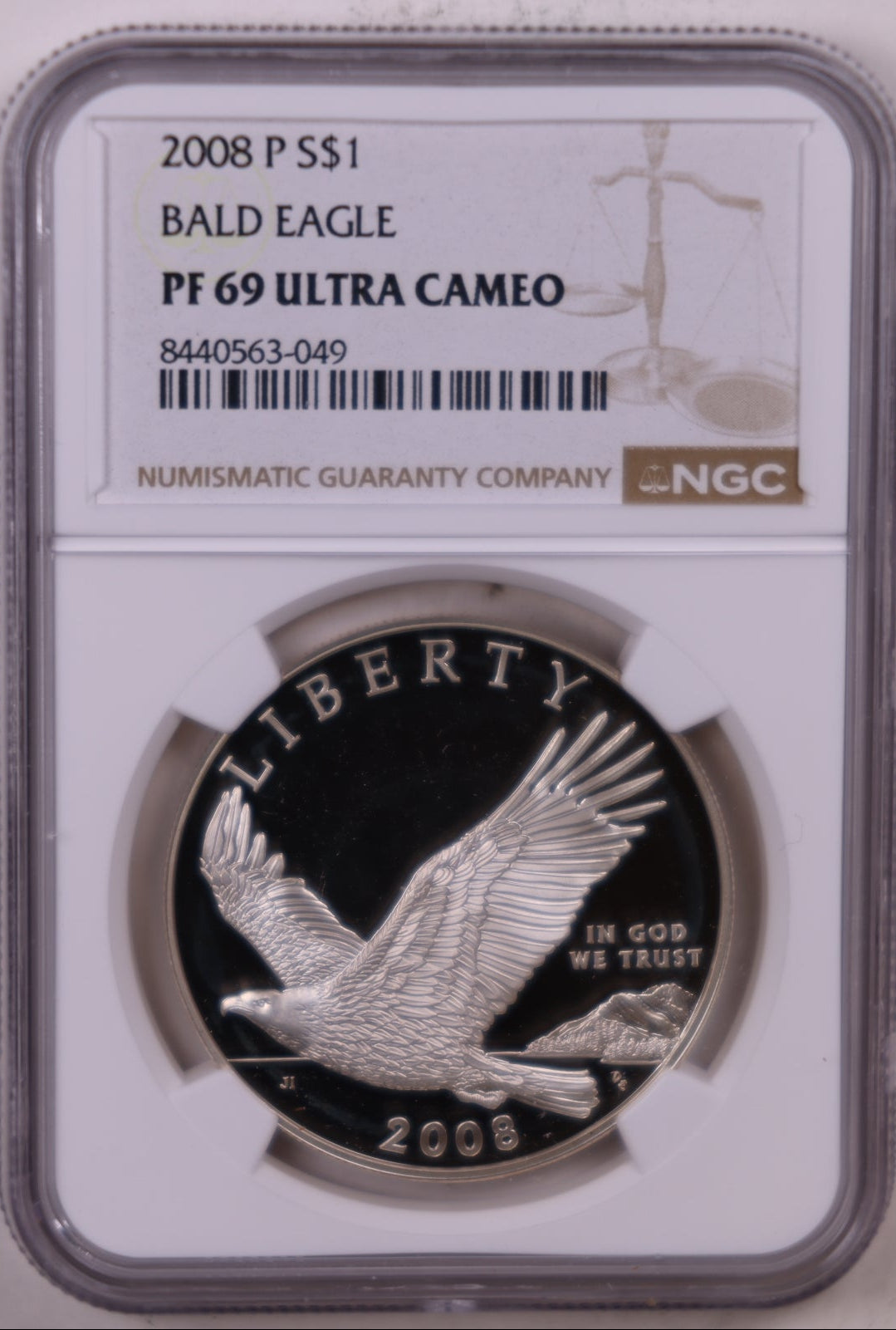 2008-P Bald Eagle Dollar, NGC PF-69 Ultra Cameo, Store #GMC389
