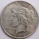 1934 Peace Dollar, Very Fine Circulated Coin, Store