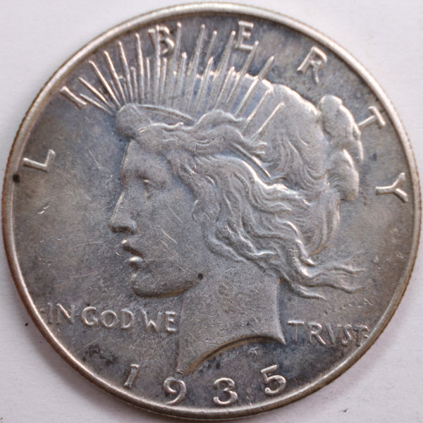 1935 Peace Dollar, About Uncirculated Coin, Store #DR0684