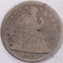 1839-O Seated Liberty Silver Dime, About Good Circulated Coin, Store