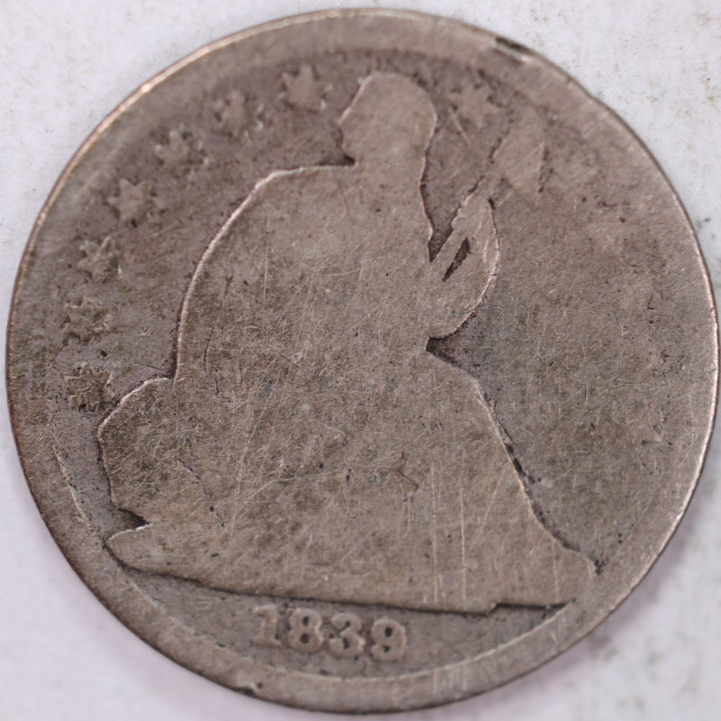 1839-O Seated Liberty Silver Dime, About Good Circulated Coin, Store